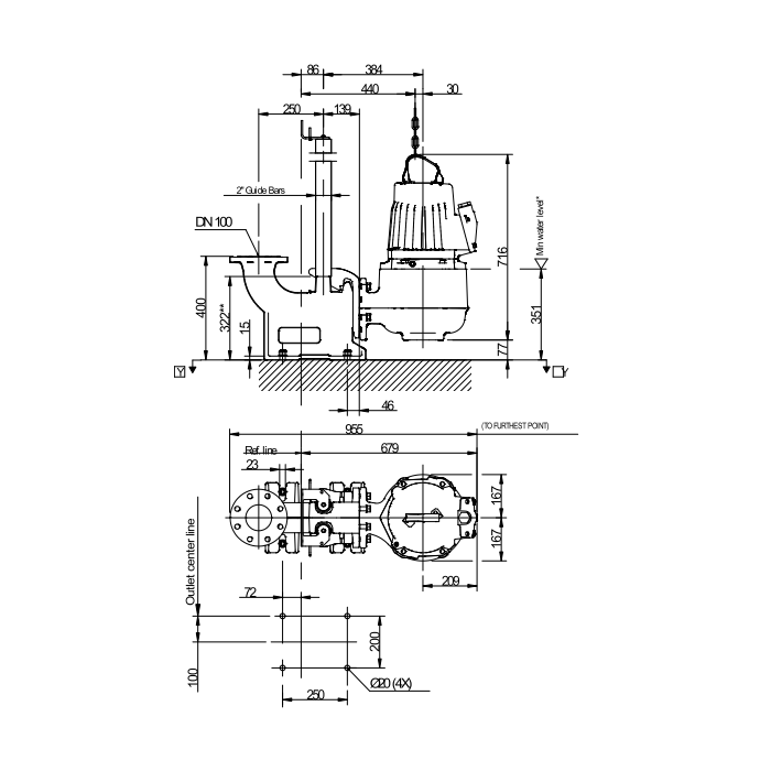 Buy Flygt D3127 Medium Head DP 446 4.7kW Submersible Sewage Pump With ...