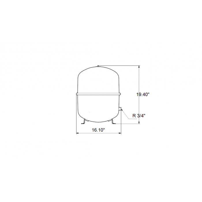 Buy Grundfos GT-HR-50-V (50L) 6 Bar Rated Hot Water Diaphragm Tank